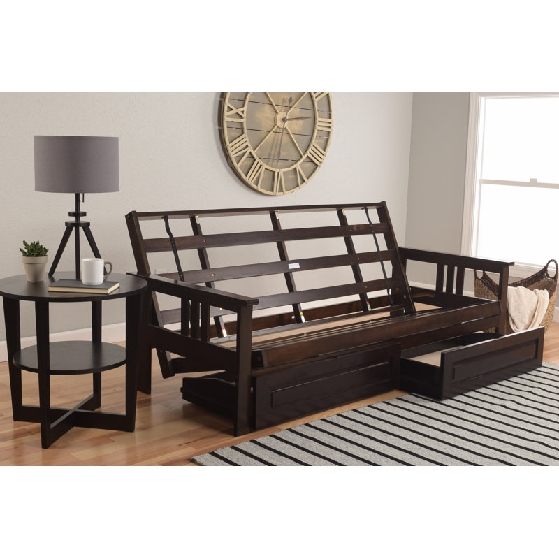 Base de futon large de 86 po Stratford, matelas non inclus, Espresso