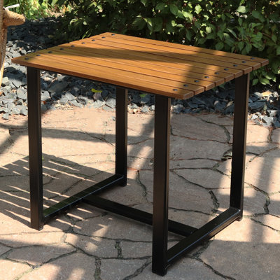 European Chestnut Square Wood Side Table