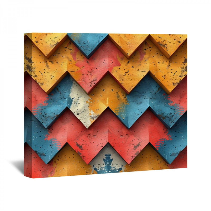 " Chevron Pattern ", 24" H x 36" W x 3" D