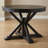 Retro Extendable Dining Table With Butterfly Leaf - Solid Wood Base, Oval/Round Convertible For 6 People-793698450-793698454