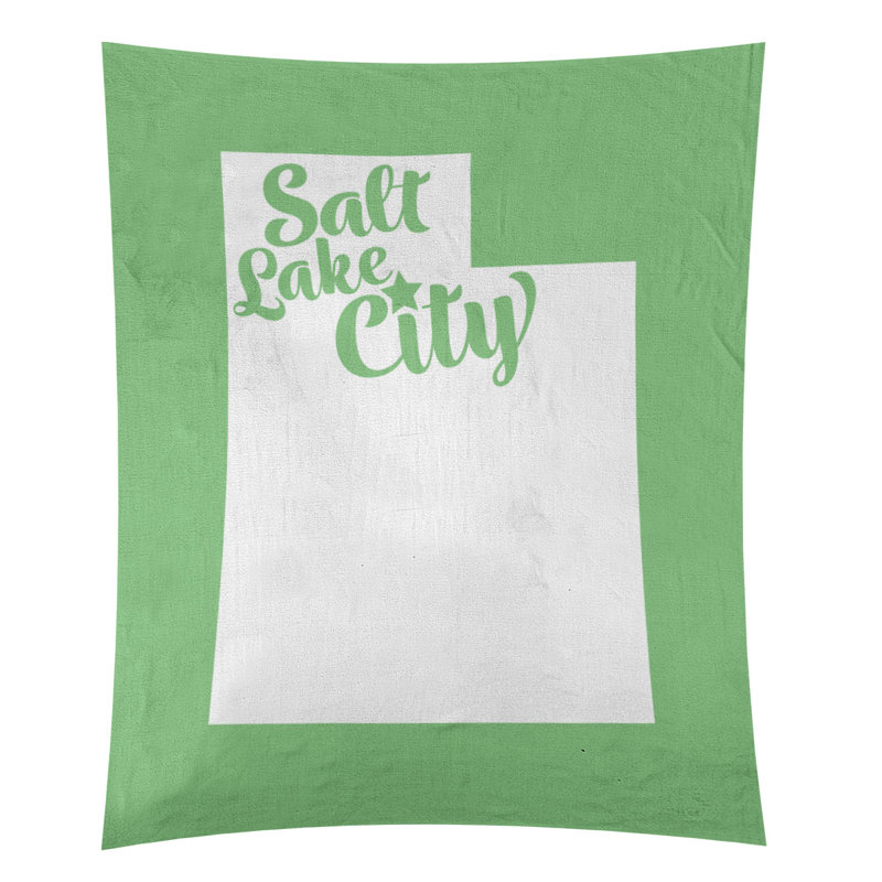 Tapisserie murale Salt Lake City Utah, H 27,5 po x l 37,5 po, Vert