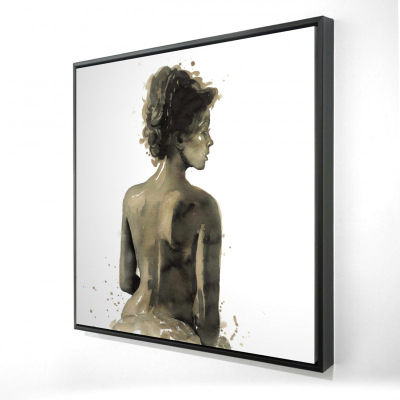 "Le dos de la femme en sépia", H 24 po x l 24 po