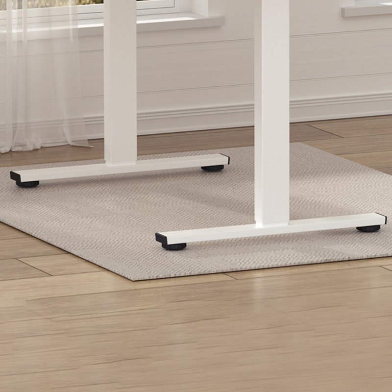 Bureau debout électrique à hauteur ajustable, Blanc / blanc, H 35,43 po x l 47,24 po x P 23,62 po