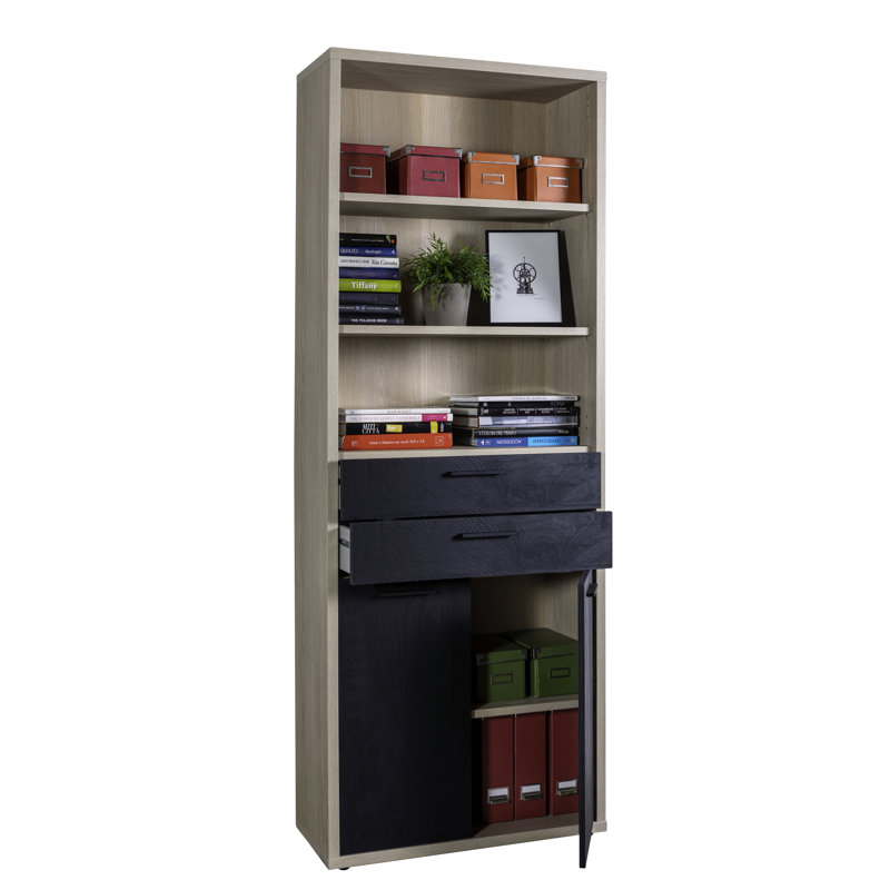 Davinci 217 cm H x 82 cm W Standard Bookcase, Black