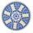 Outdoor Round Tile Tabletop Side Table with Metal Frame