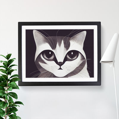 Cat Illustration Vol.1 Abstract - Framed Print