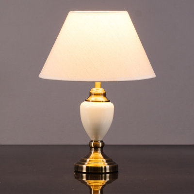 Brashears 43Cm Bedside Cream Antique Table Lamp