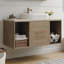 Meuble-lavabo mural moderne 38,2 avec lavabo ovale en céramique, design flottant et armoire en bois massif multicouche-116452225