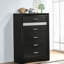 Commode de chambre noire à 6 tiroirs-214402573