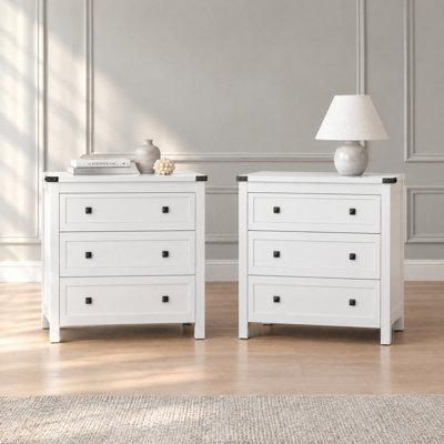 Table de chevet 3 tiroirs Modern
