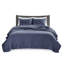 Courtepointe simple / simple TG bleu marine, choix de literie simple et hygiénique 2 pièces pour un très grand confort durable-128128318-128128323