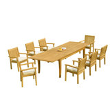 Leveb Outdoor 9 - Piece Teak Dining Set