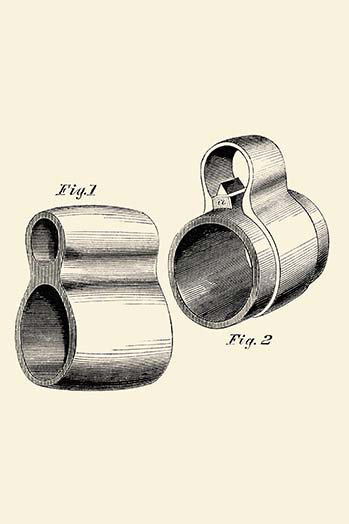 « pistolet baril sight », reproduction d’art, H 30 po x l 20 po