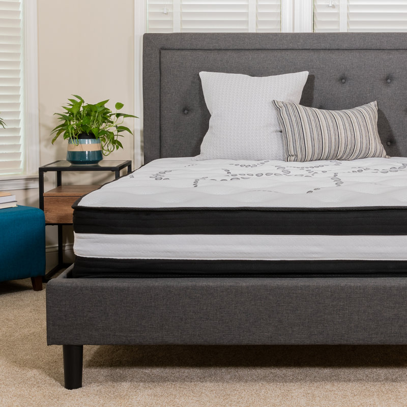 Capri Comfortable Sleep 10" Pocket Spring and Foam Hybrid Mattress by Flash Furniture, King, 10"