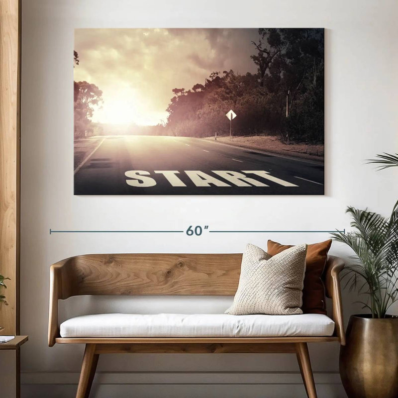 Tergel Start Road Typography, 34" H x 51" W