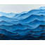 Napperon en polyester bleu océan