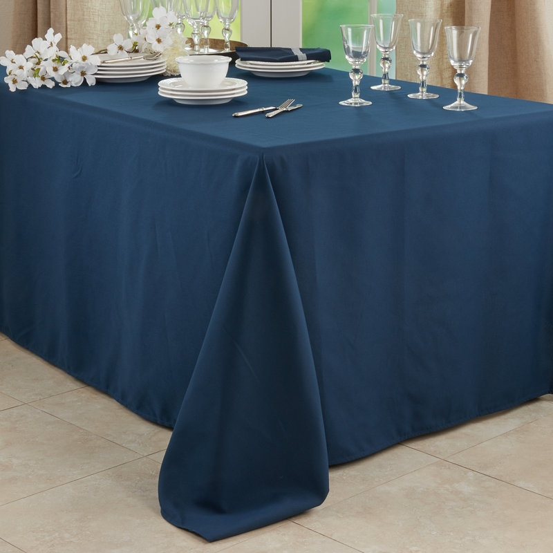 Nappe Sherry, 132 po x 90 po, Bleu marine