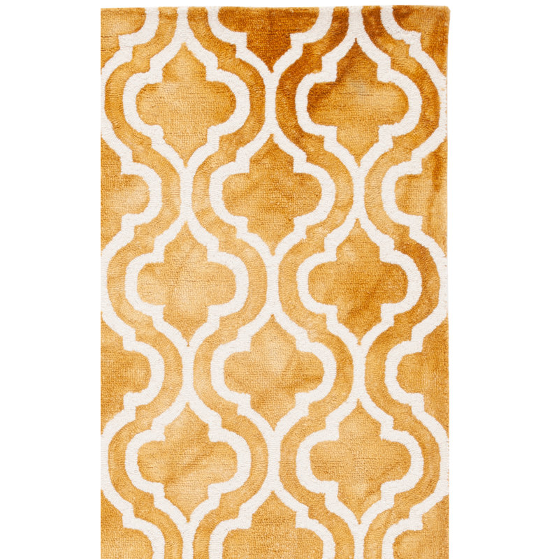 Degeorge Hand Tufted Wool Geometric Rug, Rectangle 2'6" x 4'