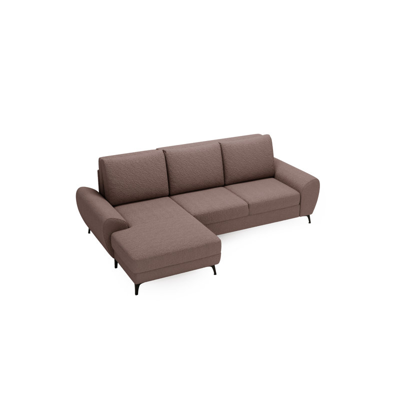 Tehmeena 3 Seater Sofa Bed, Brown, Right Hand Facing