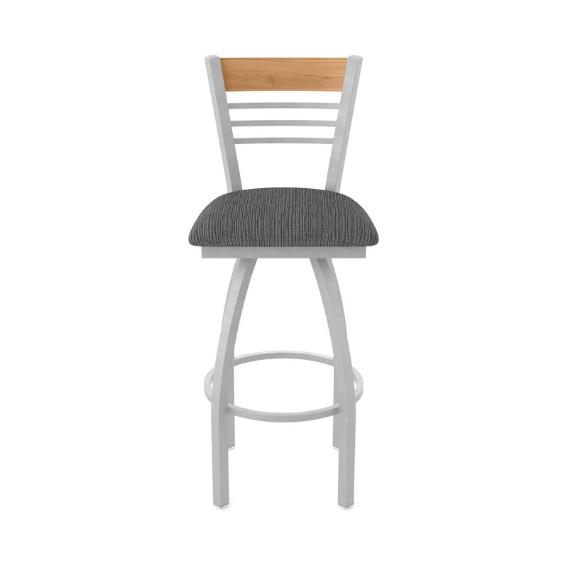 Tabouret de comptoir pivotant 880 Eleanor, Gris, Gris anthracite, Tabouret de comptoir (siège d’une hauteur de 25