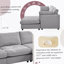 Canapé modulaire convertible Upholstery, canapé en L avec méridienne réversible