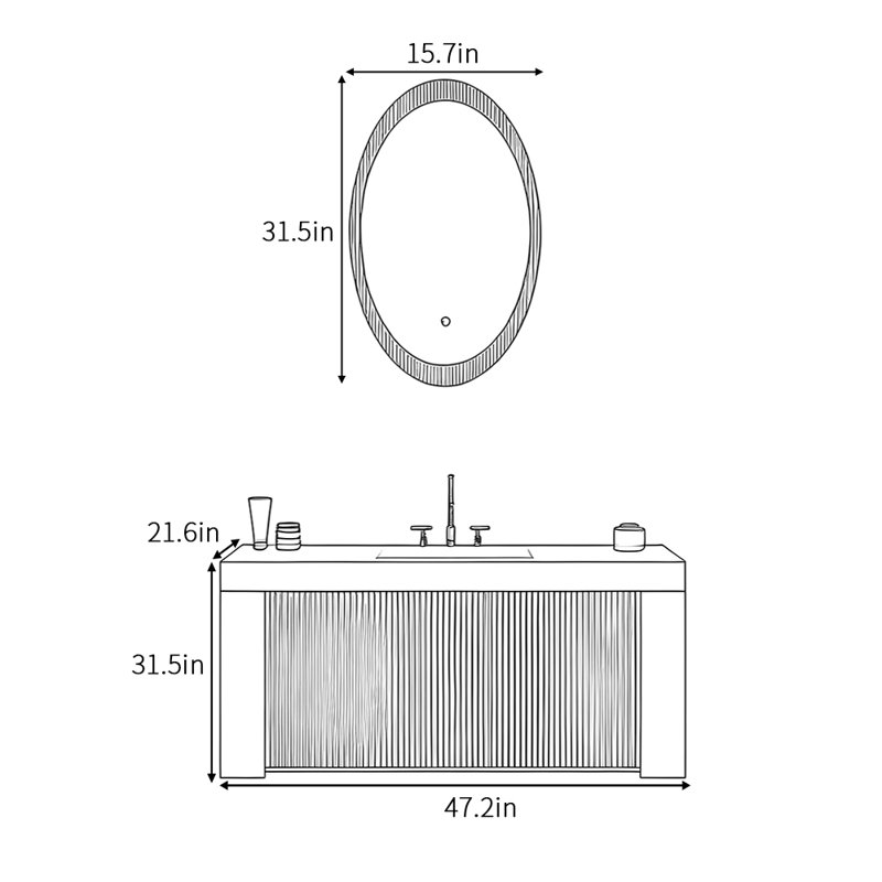 Armoire de salle de bain moderne et luxueuse de style nordique