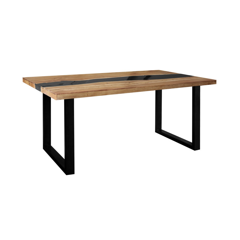 Marjory Acacia Metal Base Dining Table