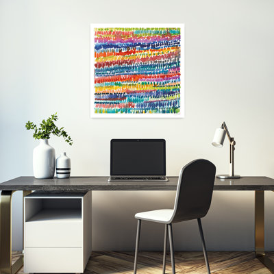 Contemporary Colorful Patterns Iii With Abstract Aqua Art