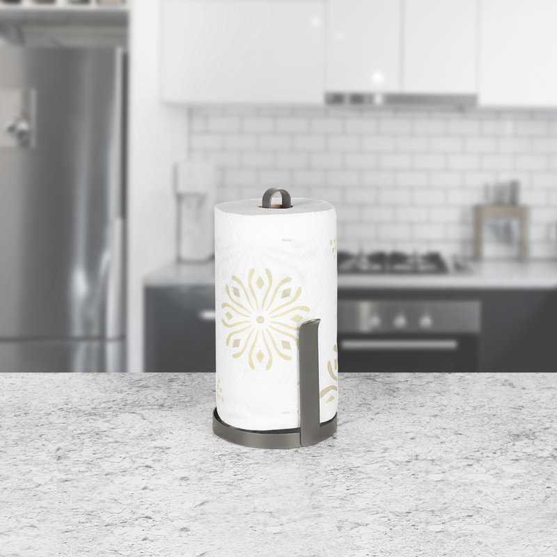Matera Metal Paper Towel Holder, Gray