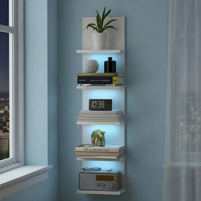 5 Tier Wall Shelf with RGB Light
