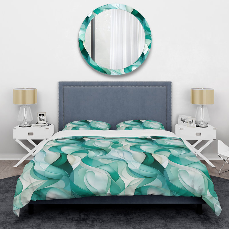 Ensemble de housse de couette Seaglass, Housse de couette pour très grand lit et 2 très