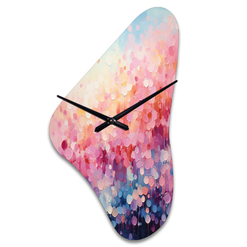 Horloge murale 3D Cotton Candy I - Boomerang Shape, Grand
