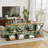 Industrial 3-Tier Entryway Table with X-Shaped Metal Frame - Warm Rustic Vintage Wood Tone. Double  Frames with 2 Shelves. Versatile for Living Room or Hallway-1675743538-1675743537