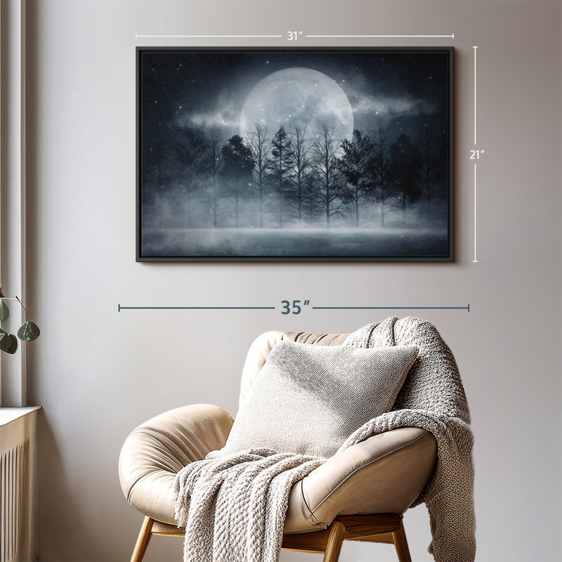 «Dark Forest Moonlight Wall Art», H 21 po x l 31 po