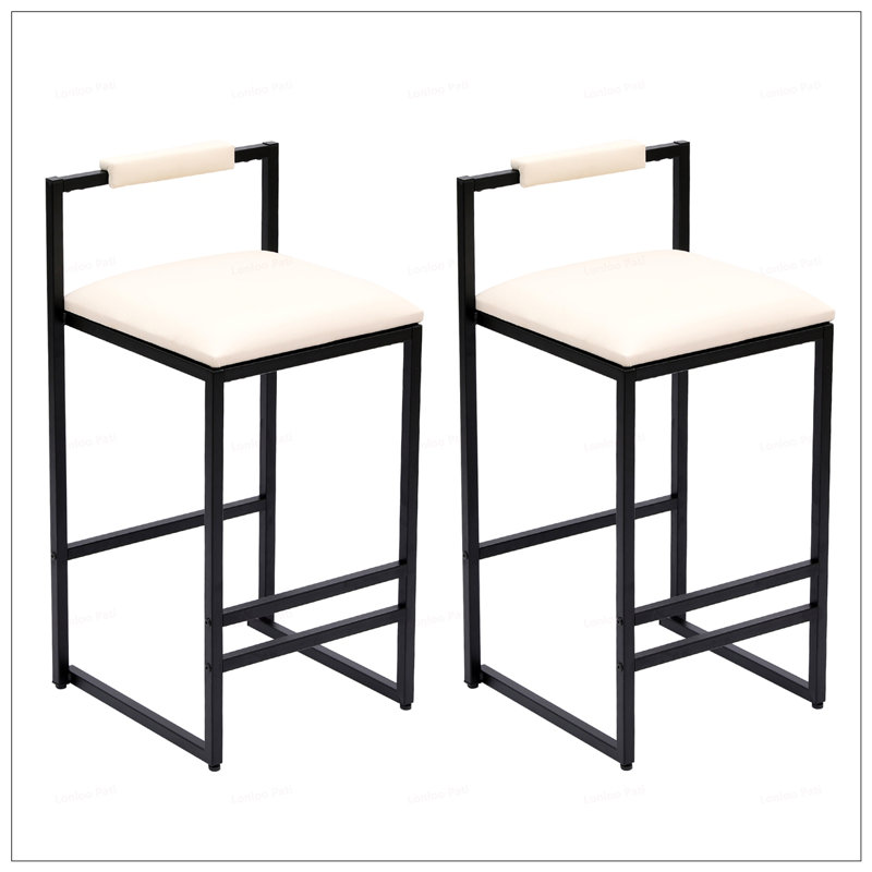 2 tabourets de bar en similicuir