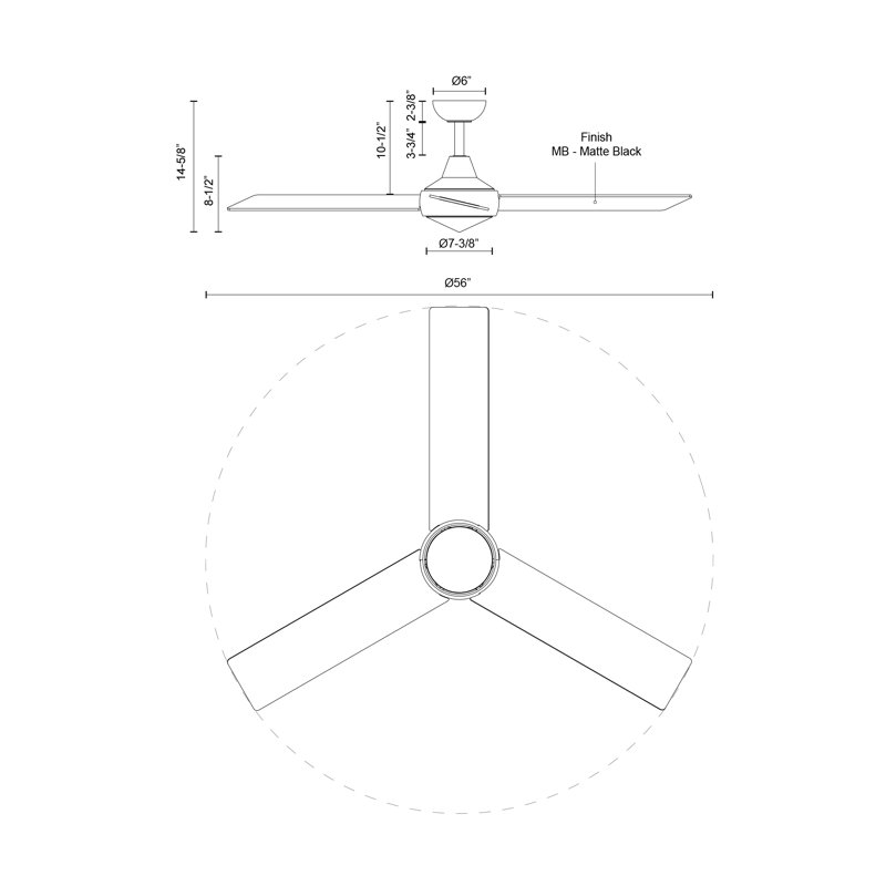 Owens LED Downrod Ceiling Fan