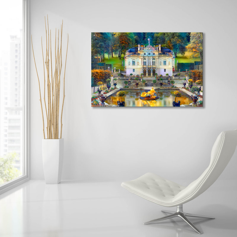Art mural en verre acrylique, Allemagne, 36 po x 24 po, H 24 po x l 36 po