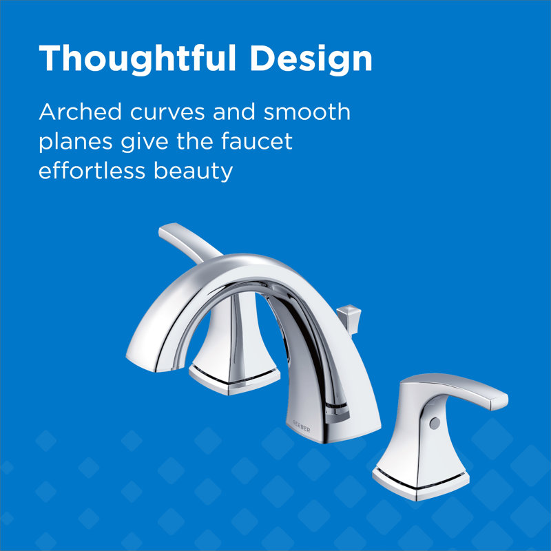 Vaughn Widespread Bathroom Faucet with Drain Assembly, Chrome