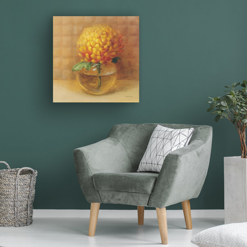 «Danhui Nai Chrysanthemum In Glass», art sur toile, H 24 po x l 24 po