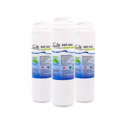 Swift Green Filters SGF-GSWF Compatible Refrigerator Water Filter for GE GSWF Kenmore 46-9914, EFF-6023A, Made in USA-3 Pack