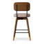 Tabouret de comptoir pivotant de 26 po avec siège en similicuir et pieds en bois-132019221