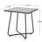 19.23" End Table In Grey, With A Stable Iron Structure And Stylish Finish Grey Strong Steel Chic