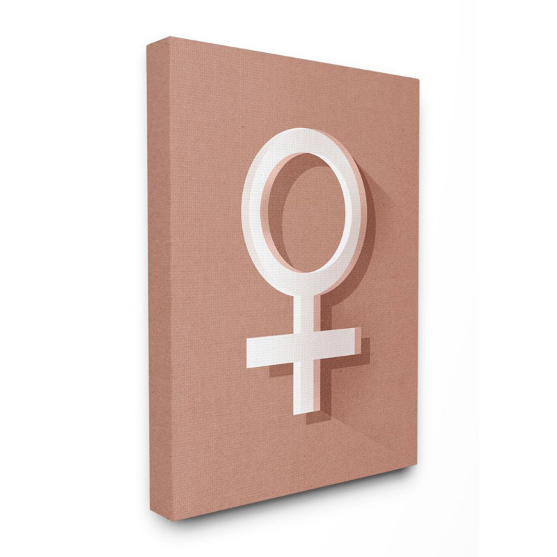 Symbole féminin par Daphne Polselli - impression d'art textuel, Toile tendue, H 48 po x l 36 po