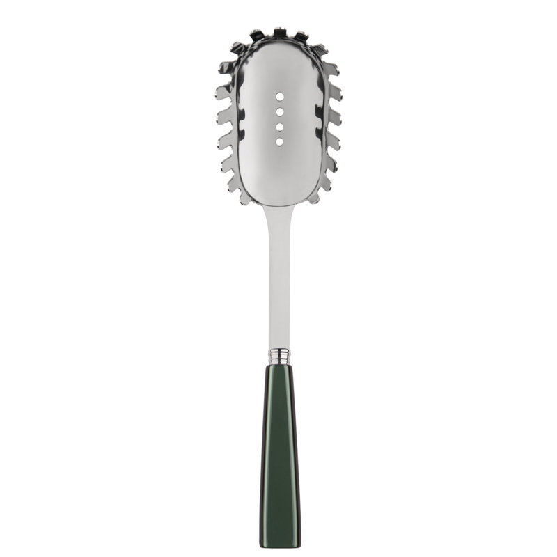 Icone Stainless Steel Pasta Scoop, Dark Green