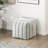 Modern Square Pouf Off-White Jacquard Fabric Upholstered Ottoman, Non-Slip Floor Pouf, Bean Bag Chair, 1Pc Sitting Pouf