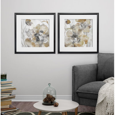 Taupe Spring Poppy - 2 Piece Print Set