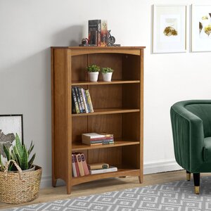 Raniyah 30'' W Solid Wood Standard Bookcase