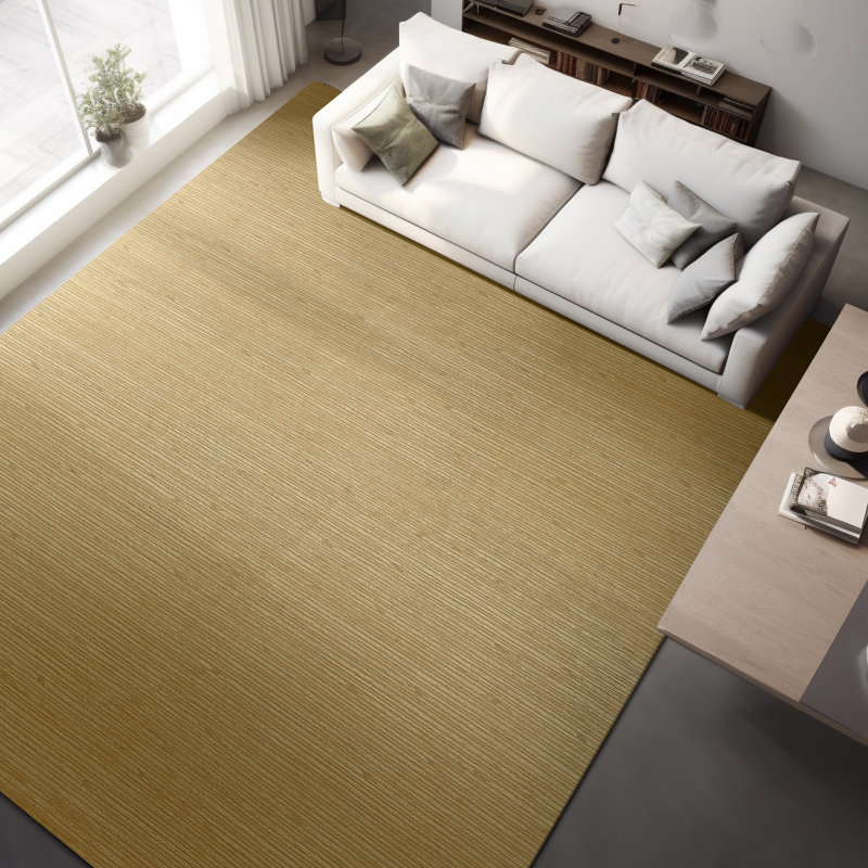 Tapis rectangulaire, Rectangle 9 pi x 12 pi, Crème / doré