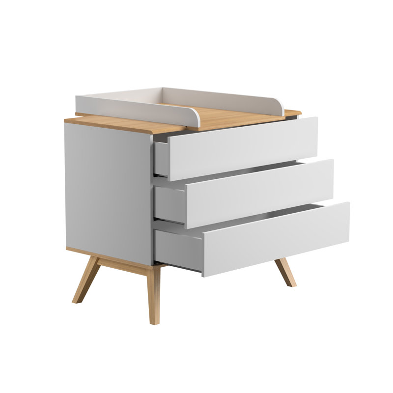 Horta Kids 3 - Drawer Dresser, White/Oak