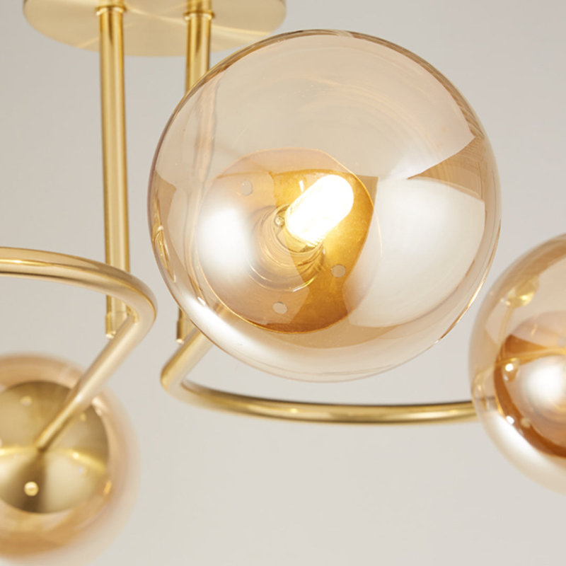 Glass Semi Flush Mount